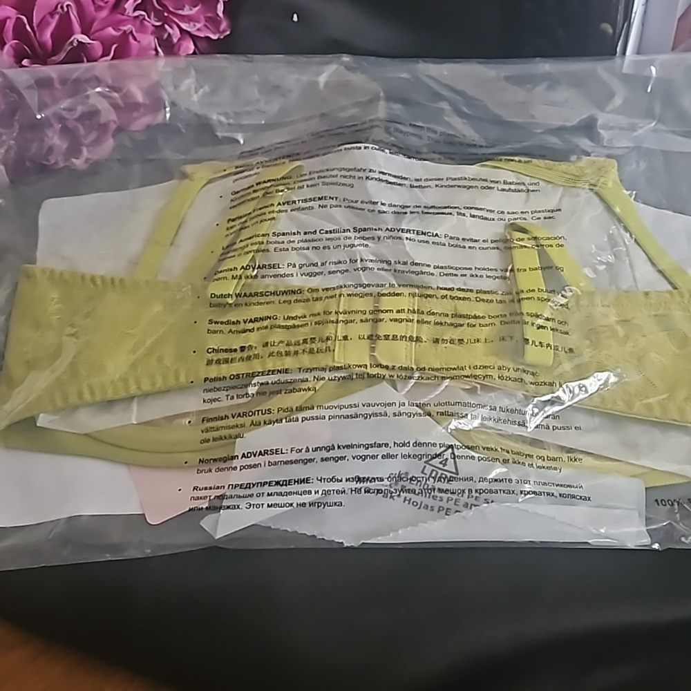Savage X Fenty Signature Script Unlined Bra Tea Garden Green NIP - Picture 13 of 13